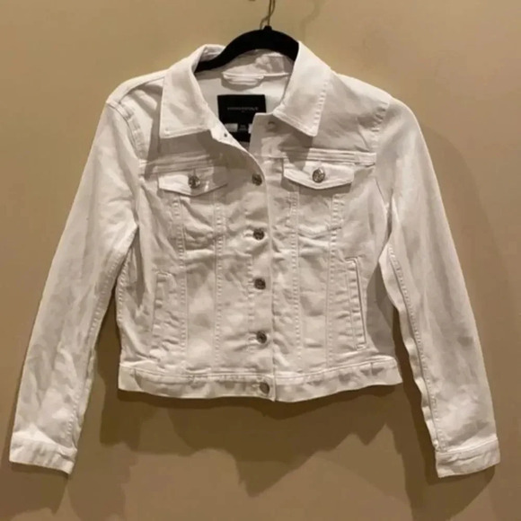 Banana Republic factory White denim jacket - Picture 4 of 9